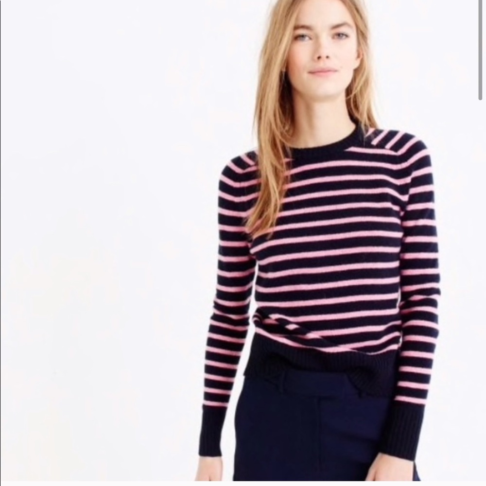 JCREW STRIPED WOOL SWEATER NWOT